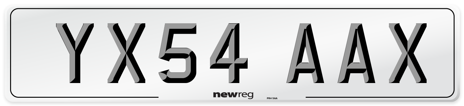 YX54 AAX Number Plate from New Reg